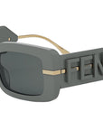 Fendigraphy Grey Rectangular Sunglasses