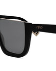 Fendi Way Black Square Sunglasses