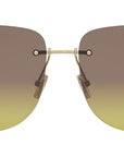 Fendi First Crystal Endura Gold Geometric Sunglasses