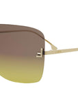 Fendi First Crystal Endura Gold Geometric Sunglasses