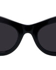 Pearl Black Oval Sunglasses