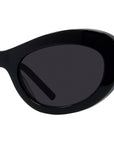 Pearl Black Oval Sunglasses