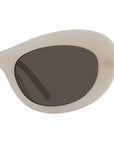 Pearl Brown Oval Sunglasses