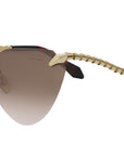 Serpenti Light Gold Cat Eye Sunglasses