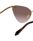 Serpenti Light Gold Cat Eye Sunglasses