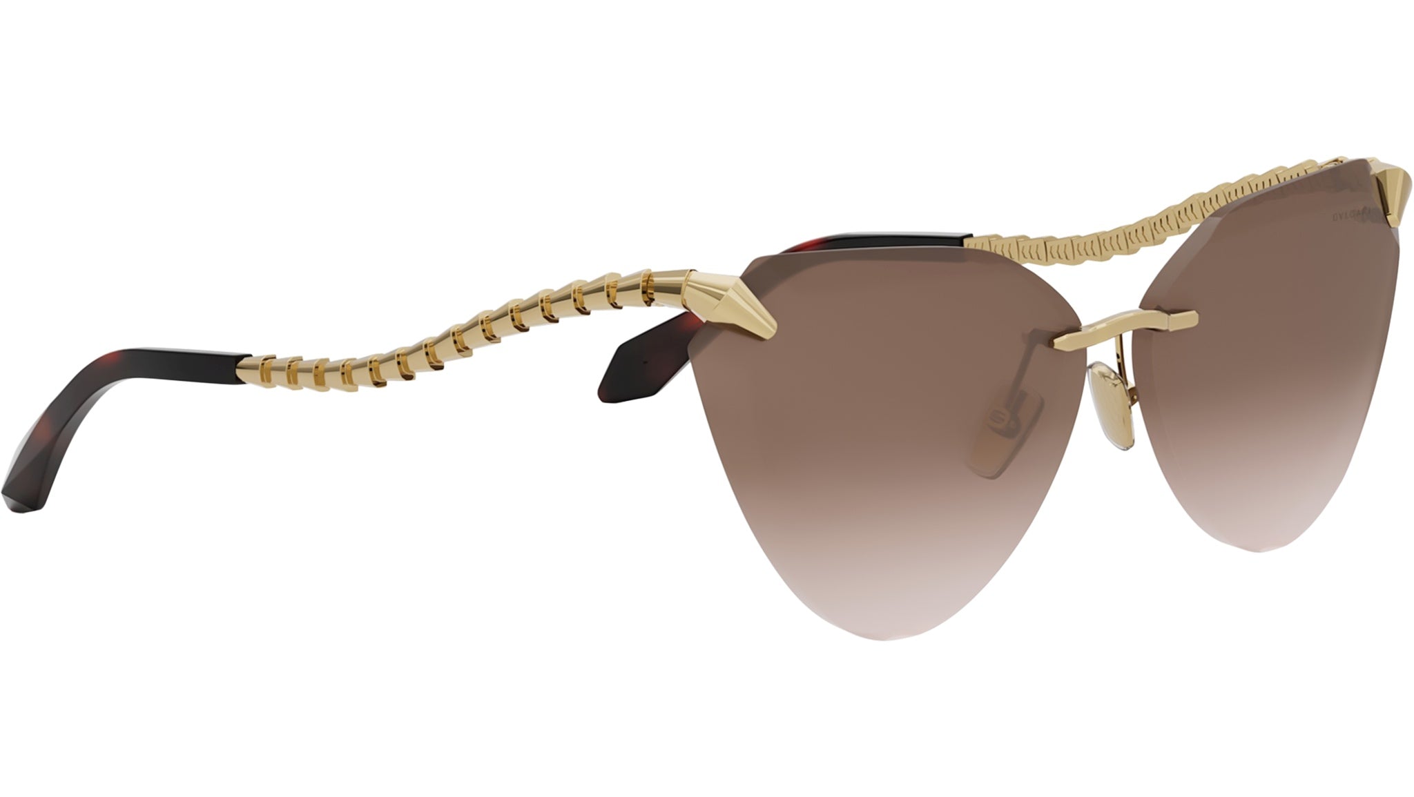 Serpenti Light Gold Cat Eye Sunglasses