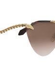 Serpenti Light Gold Cat Eye Sunglasses