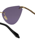 Serpenti Light Gold Cat Eye Sunglasses