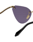 Serpenti Light Gold Cat Eye Sunglasses