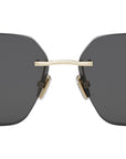 Serpenti Light Gold Geometric Sunglasses