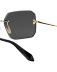 Serpenti Light Gold Geometric Sunglasses