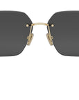 Serpenti Light Gold Geometric Sunglasses