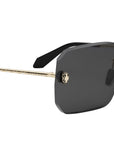 Serpenti Light Gold Geometric Sunglasses