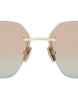 Serpenti Gold Geometric Sunglasses