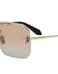 Serpenti Gold Geometric Sunglasses