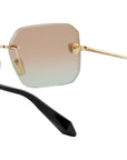 Serpenti Gold Geometric Sunglasses