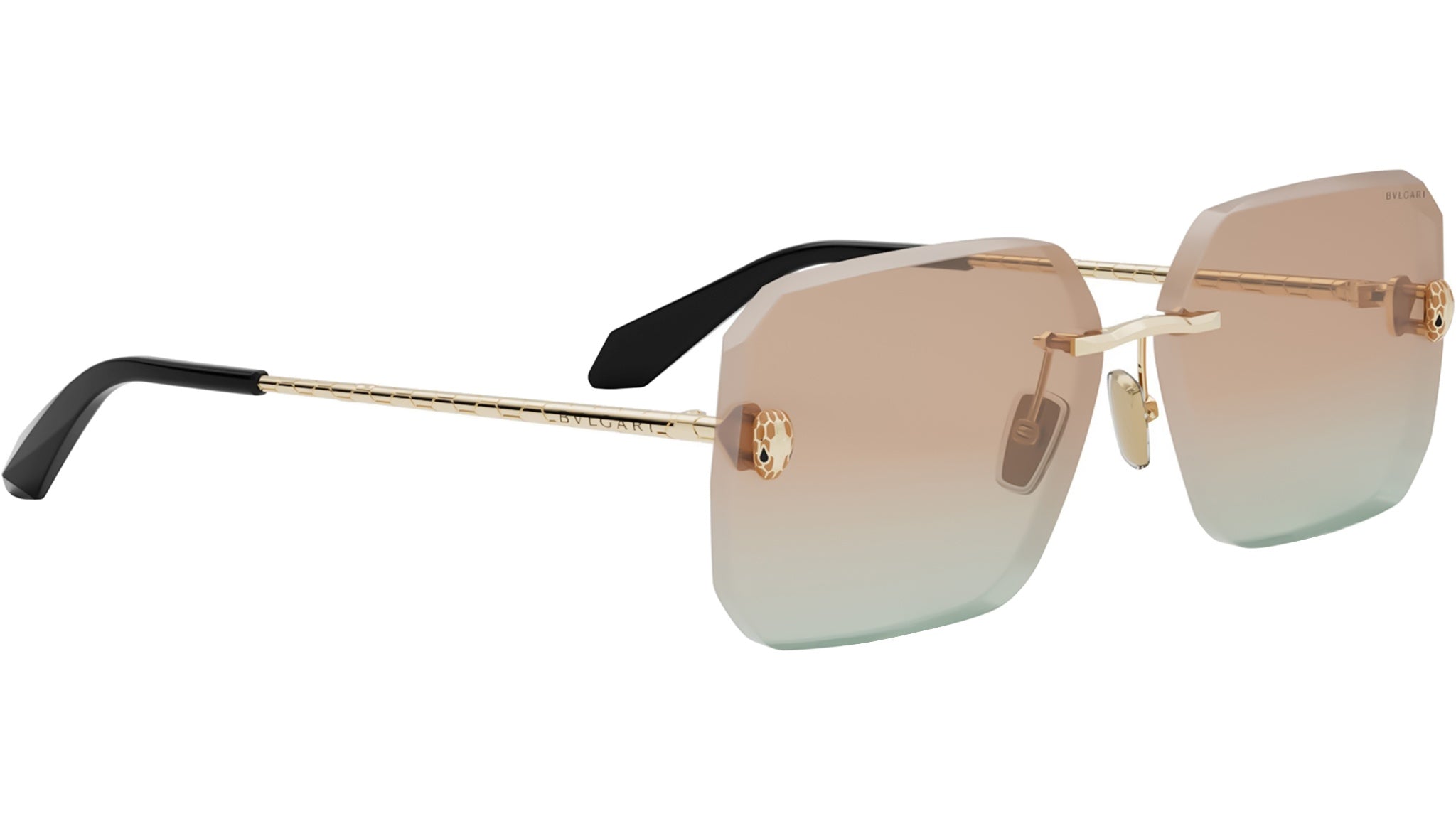 Serpenti Gold Geometric Sunglasses