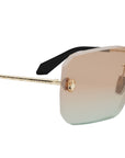 Serpenti Gold Geometric Sunglasses