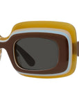 Paula's Ibiza Brown Rectangular Sunglasses