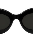 Paula's Ibiza Black Oval Sunglasses