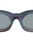 Signature Holographic Black Oval Sunglasses