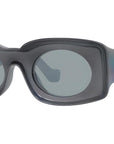 Signature Holographic Black Oval Sunglasses