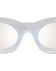 Signature Holographic White Oval Sunglasses