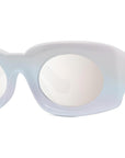 Signature Holographic White Oval Sunglasses