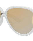 Wave Mask White Pilot Sunglasses