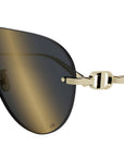 CD Chain M2U Yellow Pilot Sunglasses