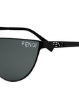 Fendi Cut Out Black Cat Eye Sunglasses