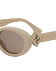 FF Diamonds Beige Cat Eye Sunglasses