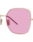 GV Speed Light Gold Geometric Sunglasses