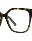 4G Dark Havana Geometric Eyeglasses