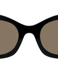 4G Black Oval Sunglasses