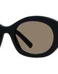 4G Black Oval Sunglasses