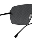 Fendi First Crystal Black Rectangular Sunglasses