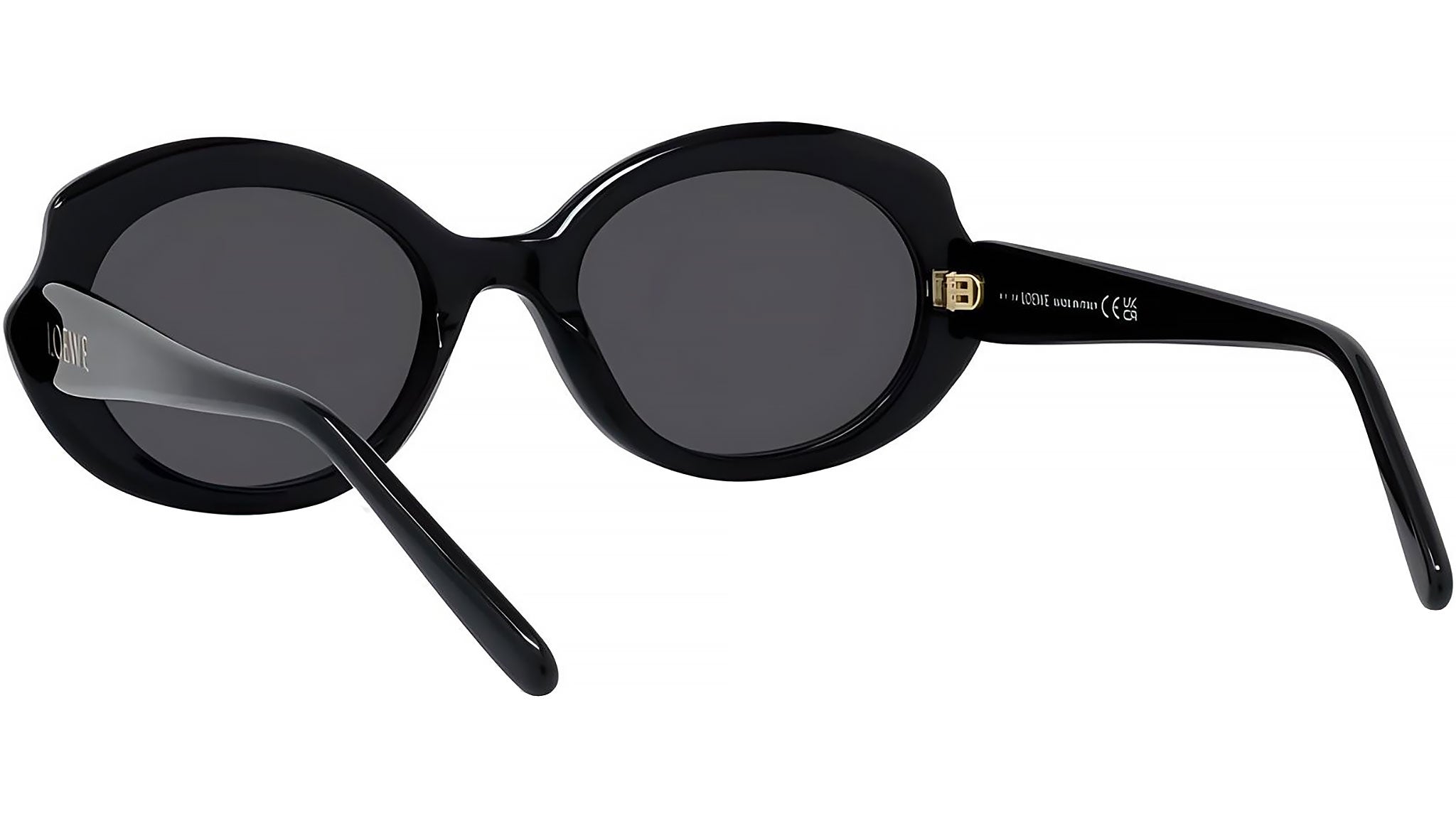 Slim Black Geometric Sunglasses