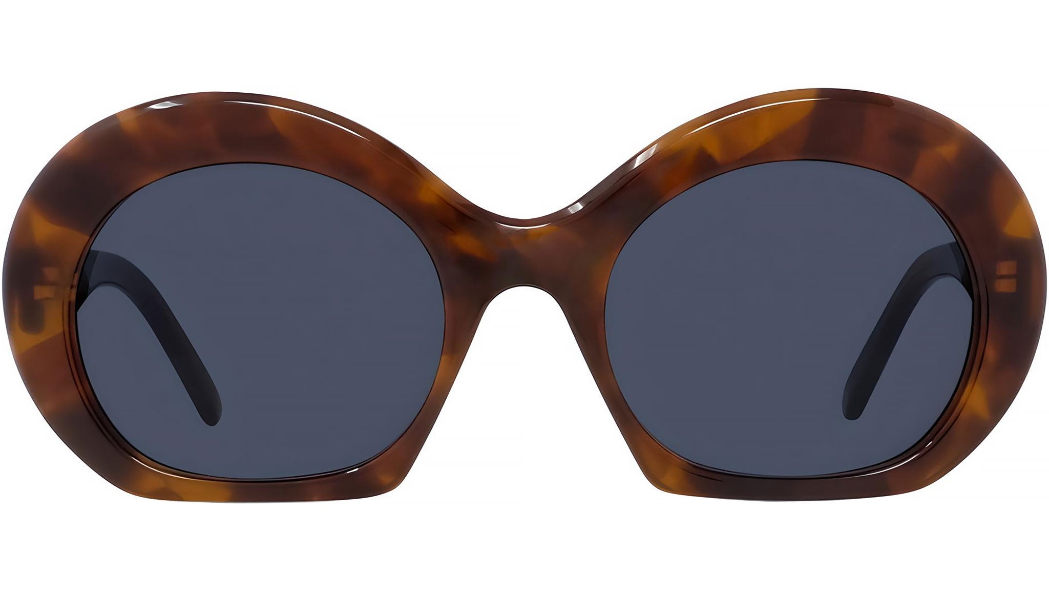 Curvy Tortoise Round Sunglasses