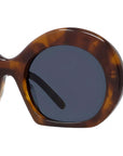 Curvy Tortoise Round Sunglasses