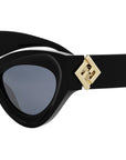 FF Diamonds Black Cat Eye Sunglasses