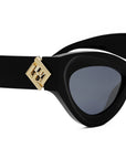 FF Diamonds Black Cat Eye Sunglasses