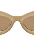 FF Diamonds Beige Cat Eye Sunglasses