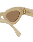 FF Diamonds Beige Cat Eye Sunglasses