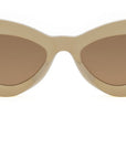 FF Diamonds Beige Cat Eye Sunglasses