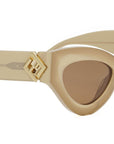 FF Diamonds Beige Cat Eye Sunglasses