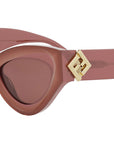 FF Diamonds Red Cat Eye Sunglasses