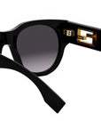 Baguette Black Round Sunglasses