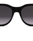 Baguette Black Round Sunglasses