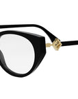 FF Diamond Black Oval Eyeglasses